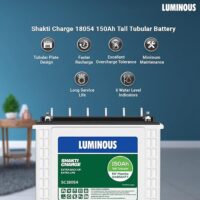 Luminous Eco Volt + 1050 with Shakti Charge SC18060 150Ah Tall Tubular Battery (White and Blue) - Image 3